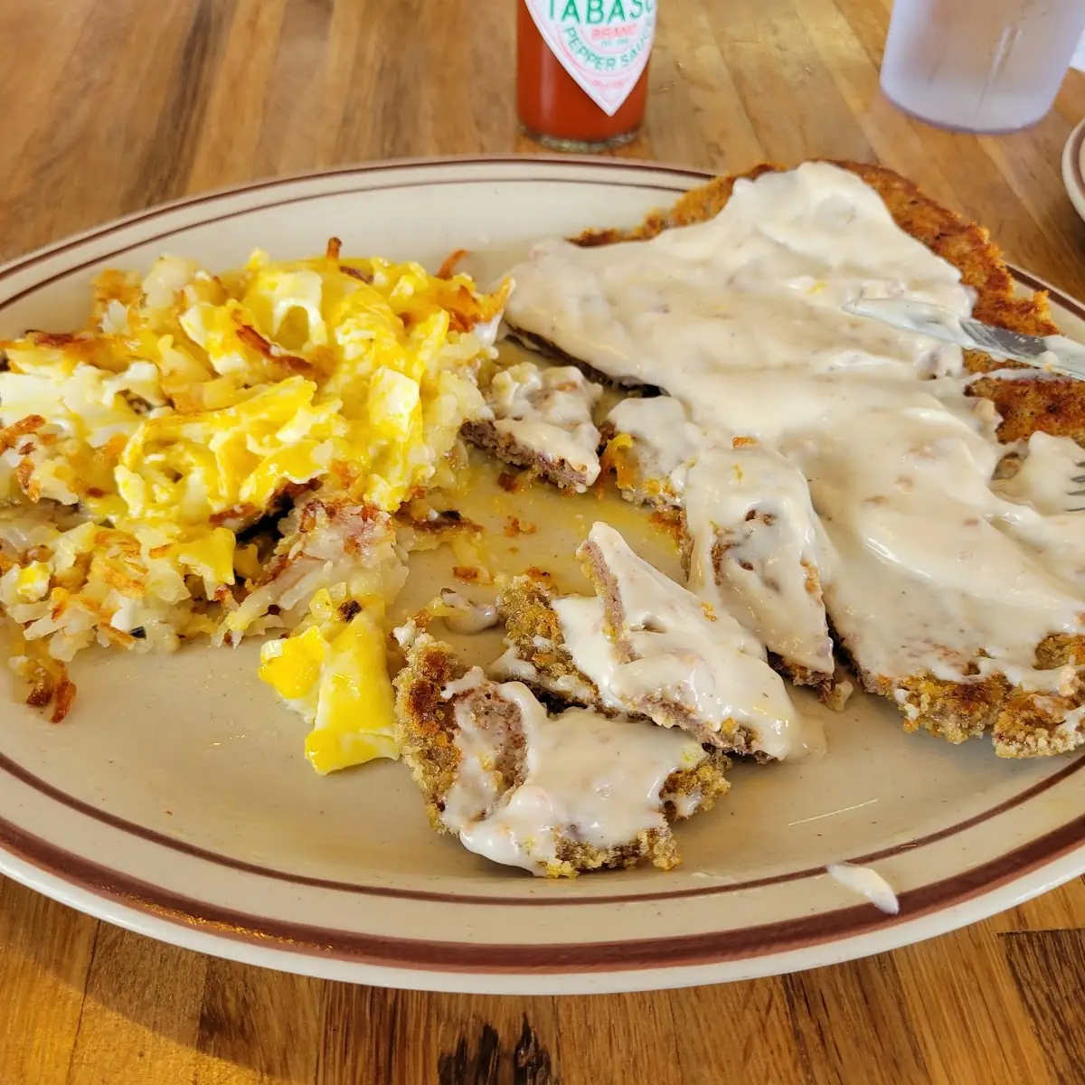 Chicken Fried Steak Eggs Hash Browns