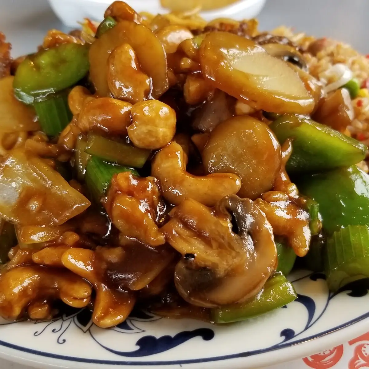 Cashew Chicken Combination Plate