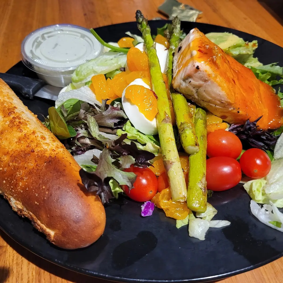 Mango Habanero Grilled Salmon Salad
