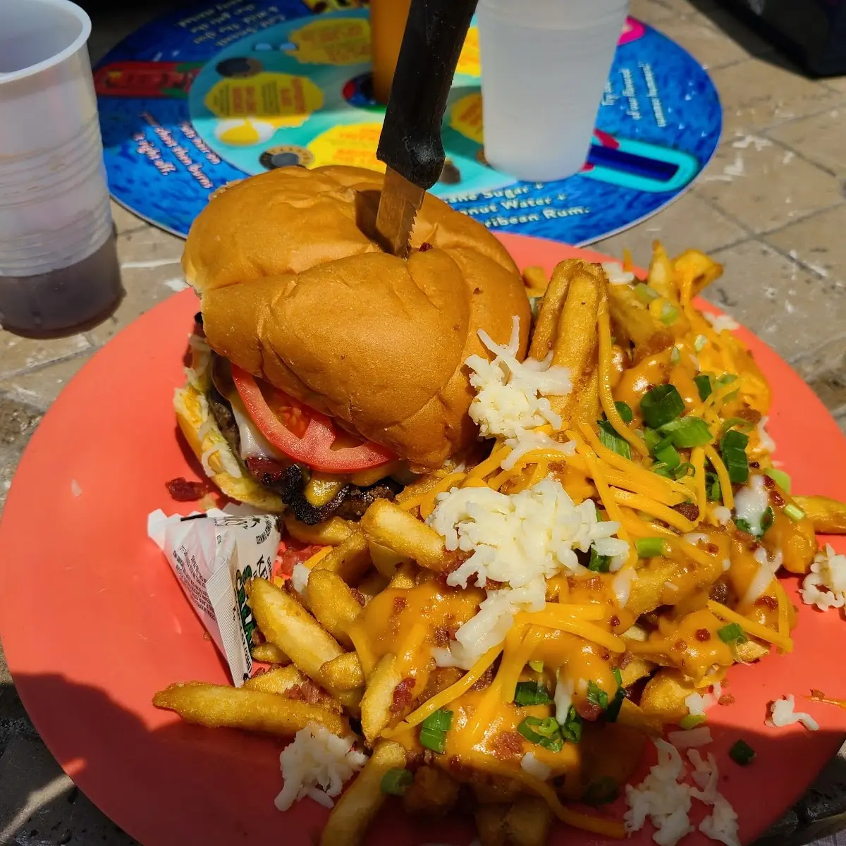 Supreme Burger with Loaded Fries