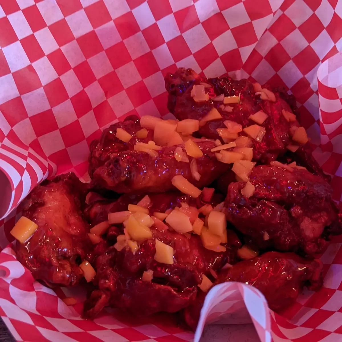 Classic Bone in Wings Hot Buffalo Sauce and Lime Pepper Wings with Lime Zest