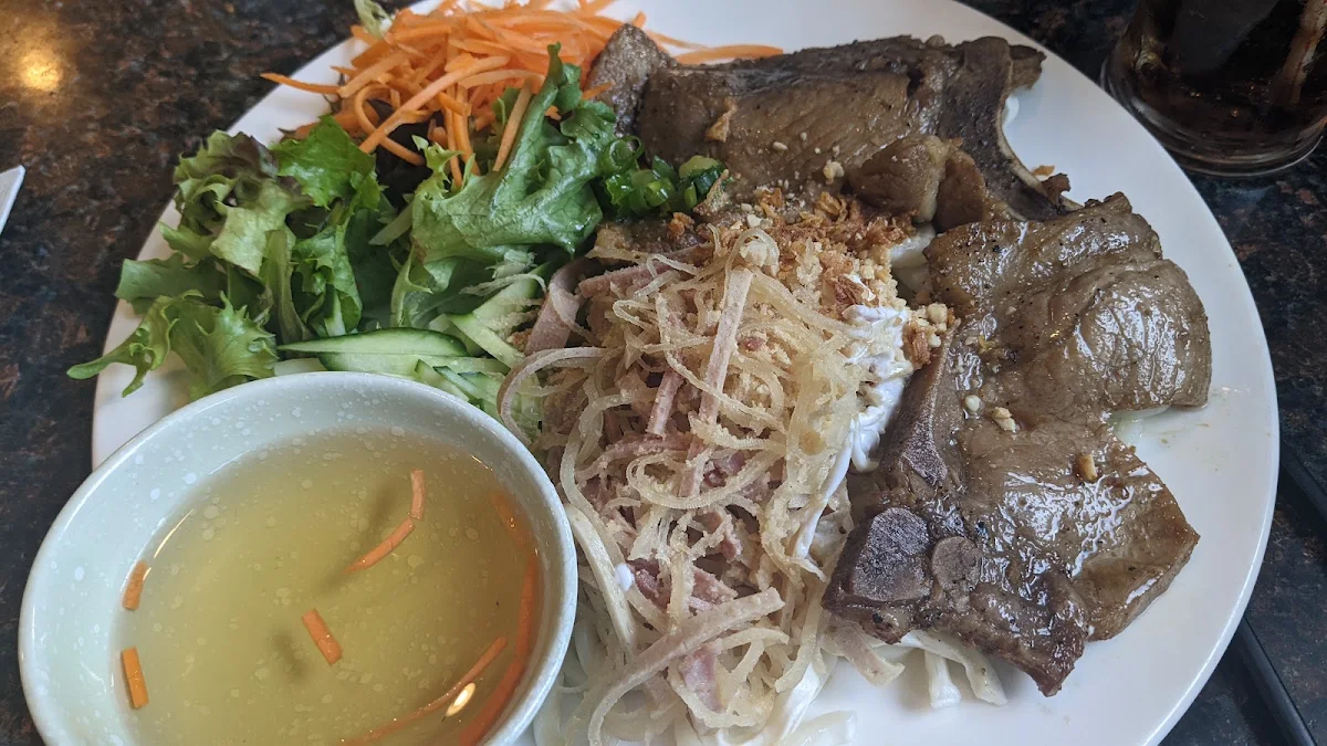 Coconut Udon with Pork Chop, Pho Vuong Restaurant - Duncan