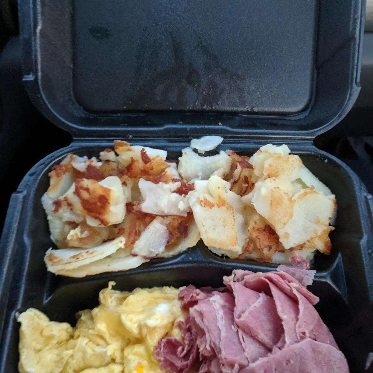 Corned Beef Hash with 2 Scrambled Eggs