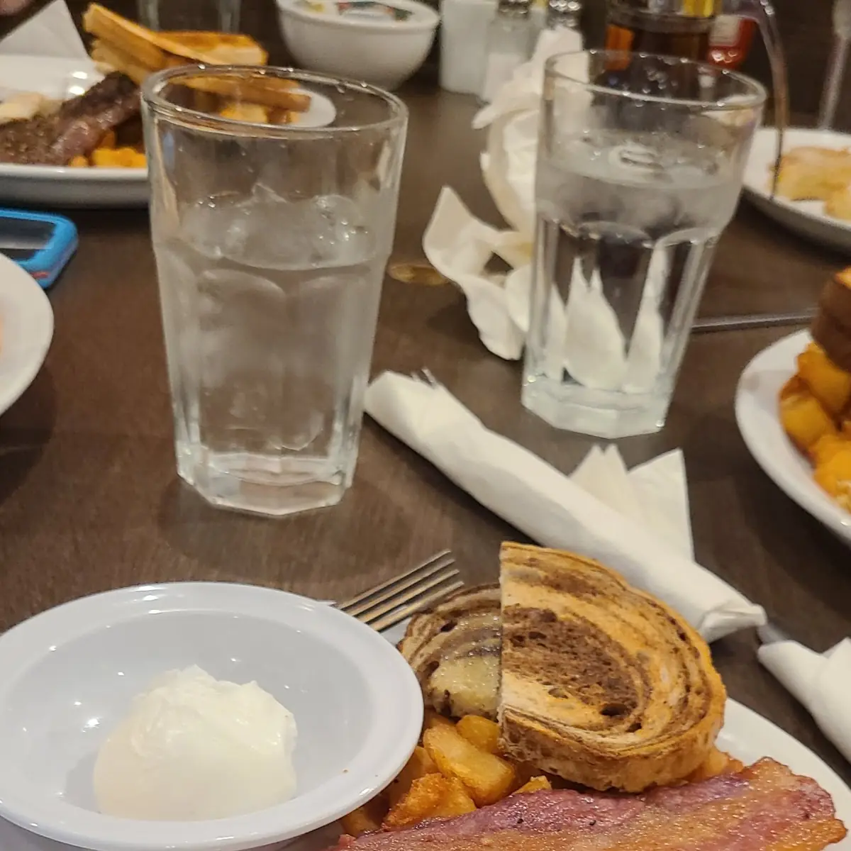 Mini Breakfast with Poached Egg Bacon and Rye Toast
