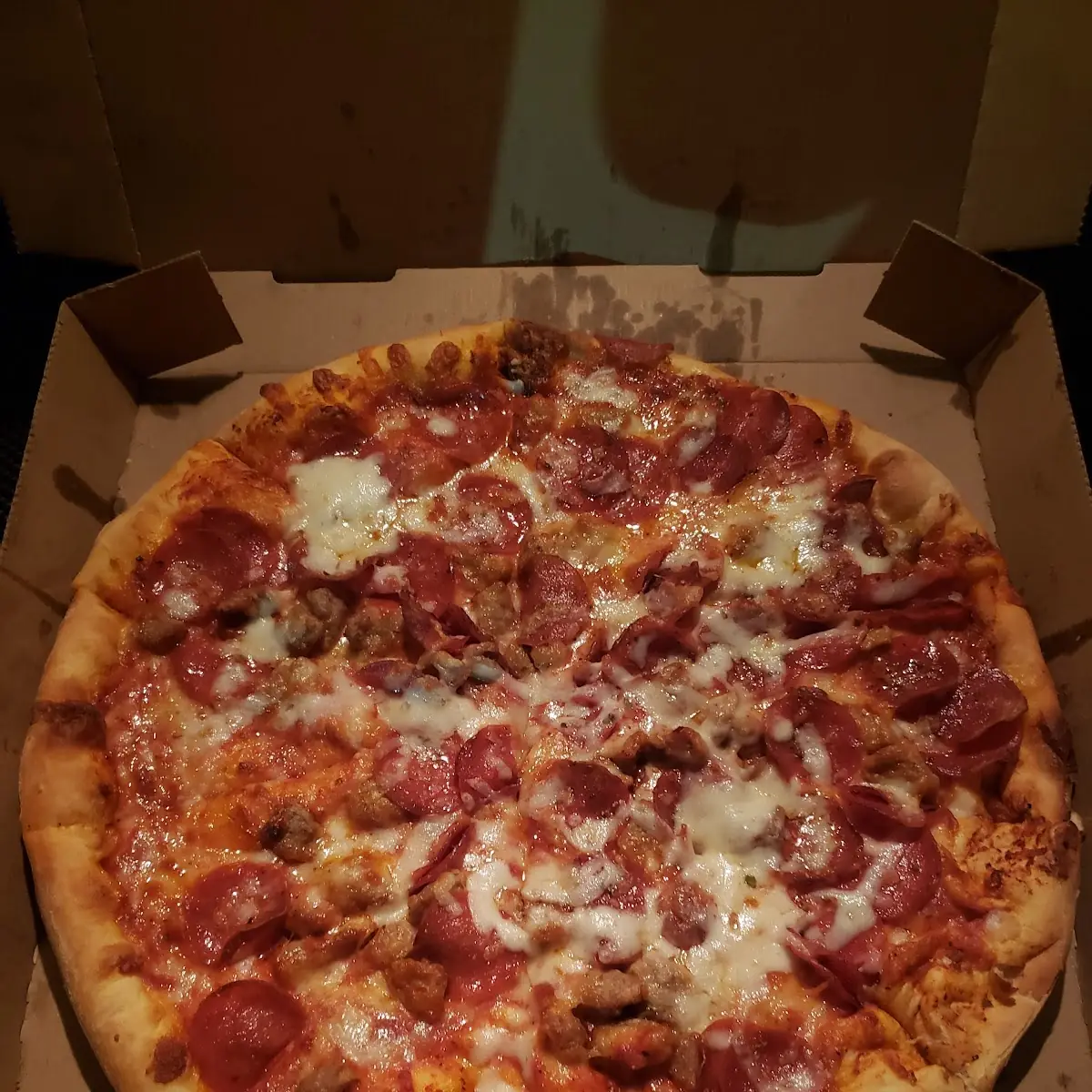 Pepporoni and Sausage Pizza
