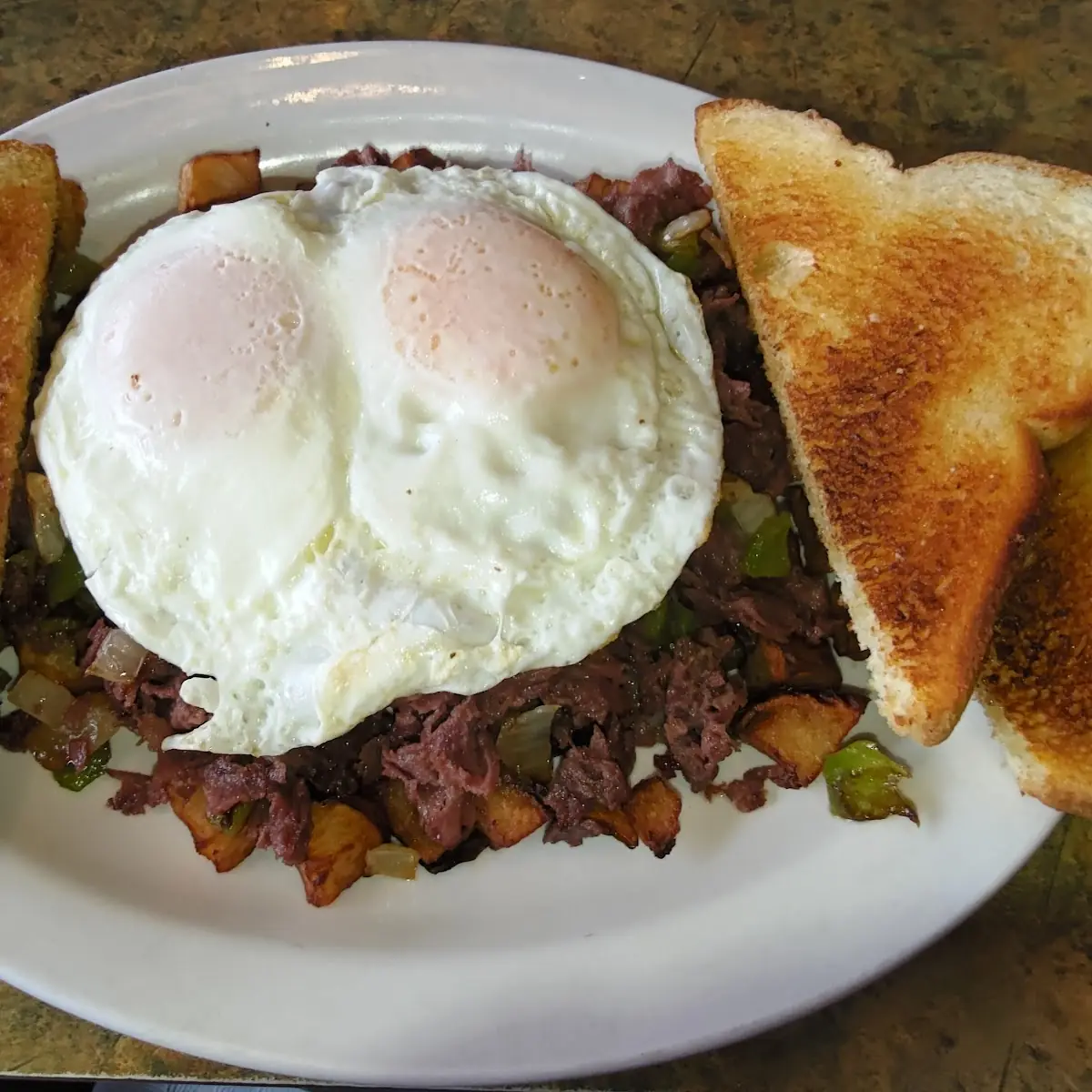 Corned Beef Hash and Eggs