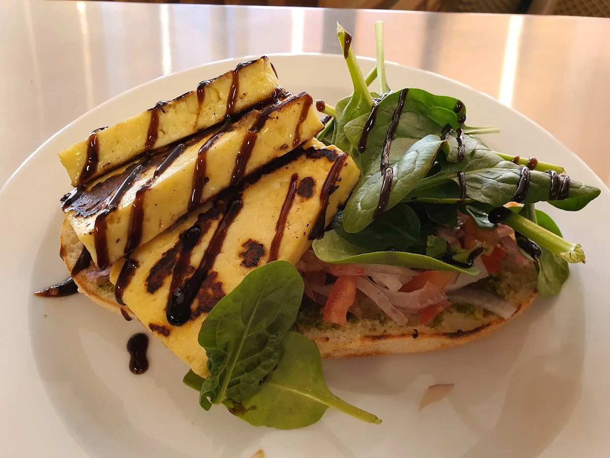 Grilled Haloumi Bruschetta, Cornerstone Cafe