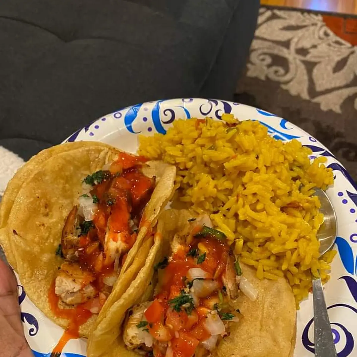 Jerk Chicken Tacos with Hotsauce