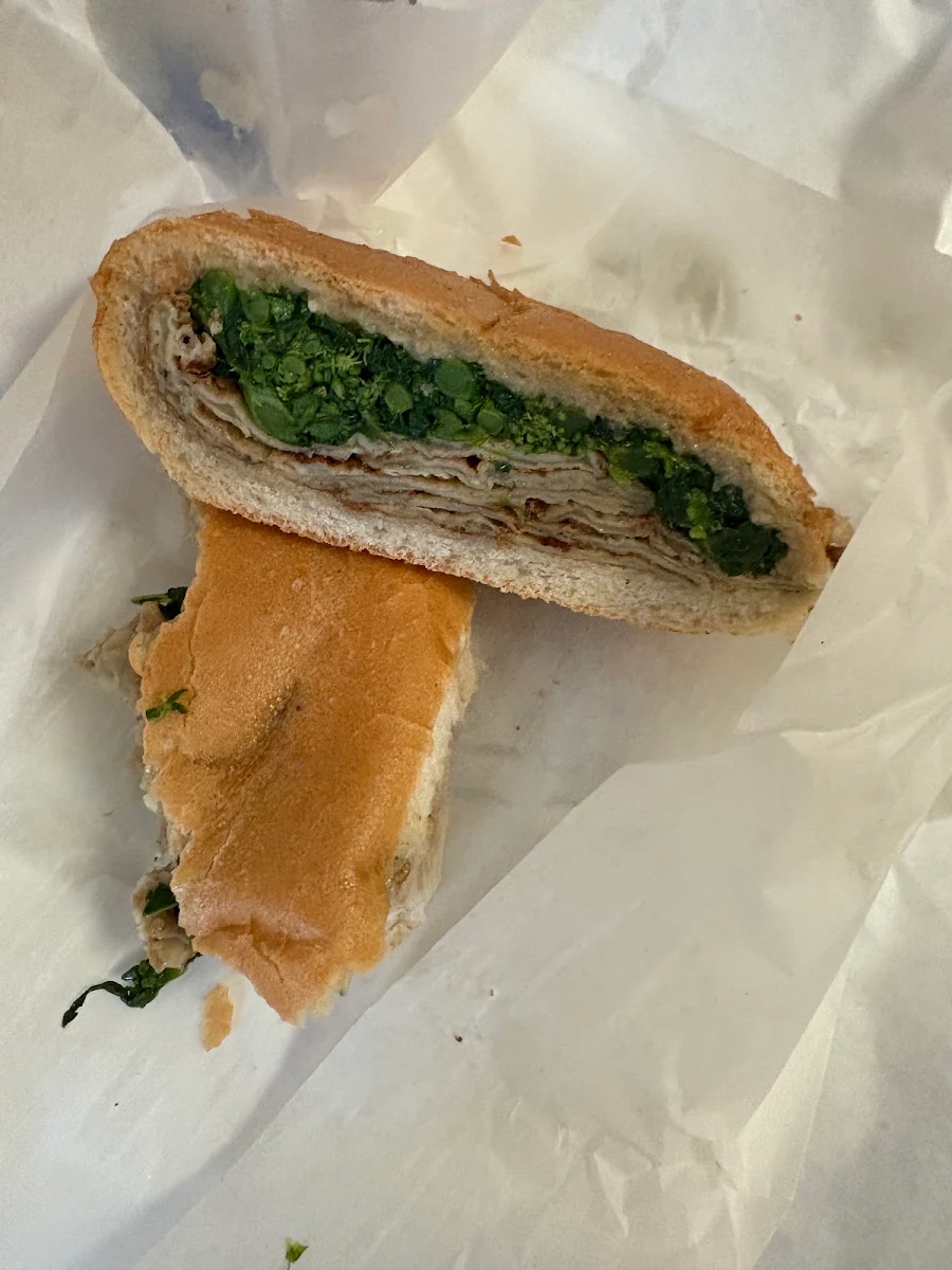 Eggplant and Broccoli Rabe Sandwich