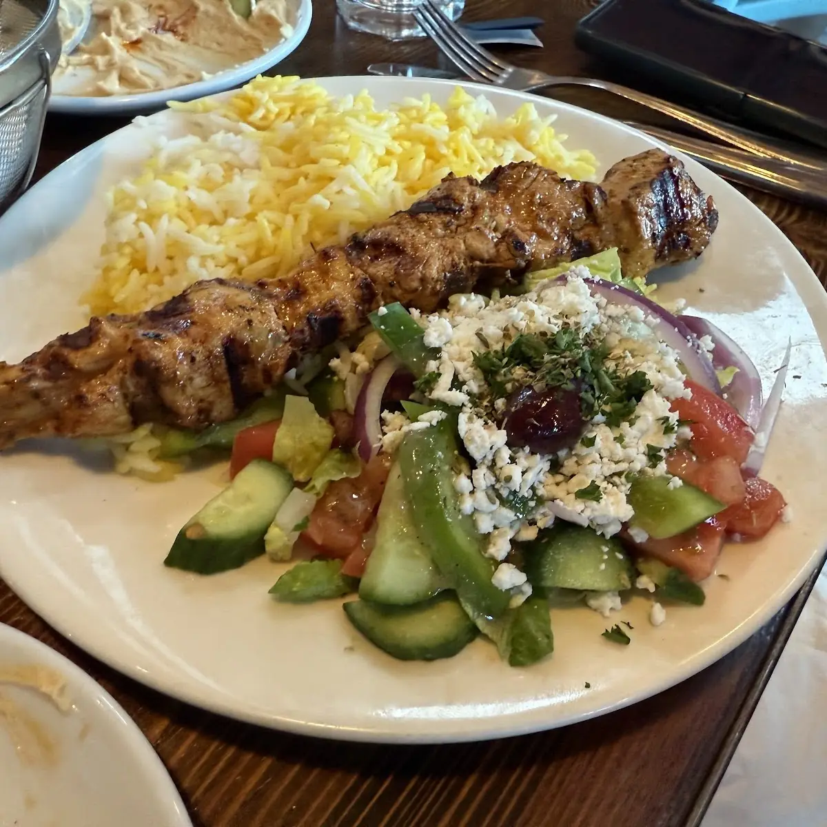 Chicken Kabob with Rice Salad