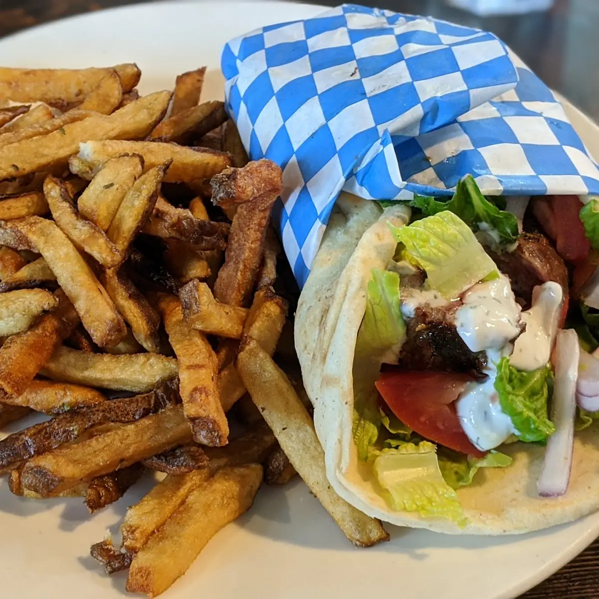 Lamb Gyro and Crispy Fries