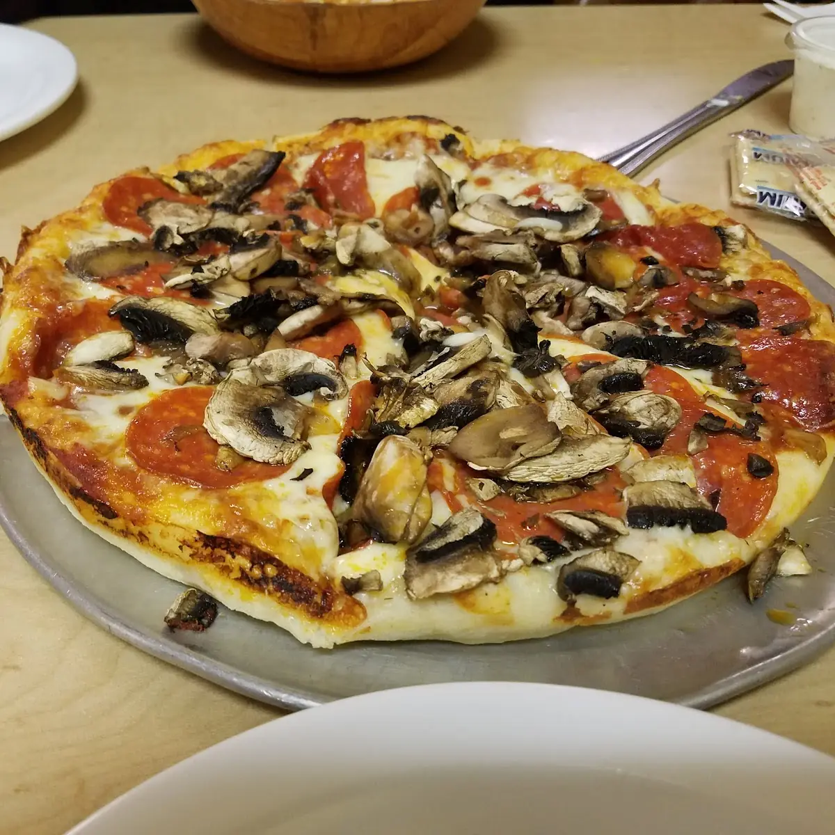 Pepperoni and Mushroom Pizza