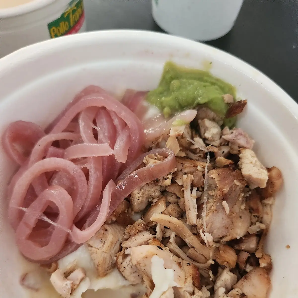 Bongo Bowl with Grilled Chicken Mashed Potatoes Guacamole