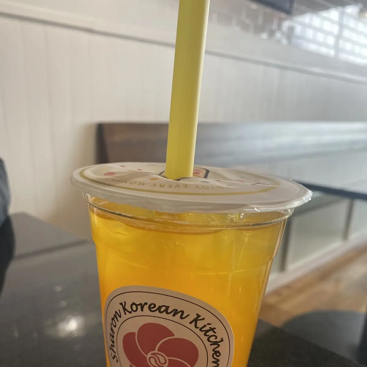 Passion Fruit Tea with Mango Boba