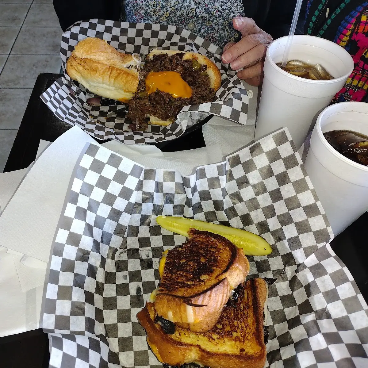 Grill Cheese with Bacon and Philly Cheese Steakg