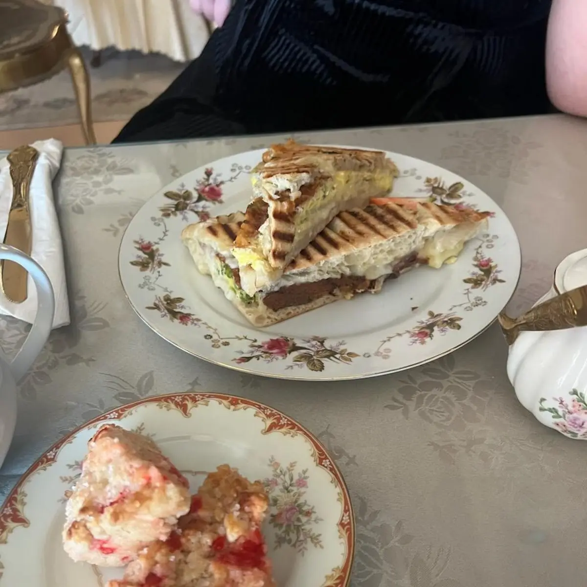 White Chocolate Raspbery Scone and Panini
