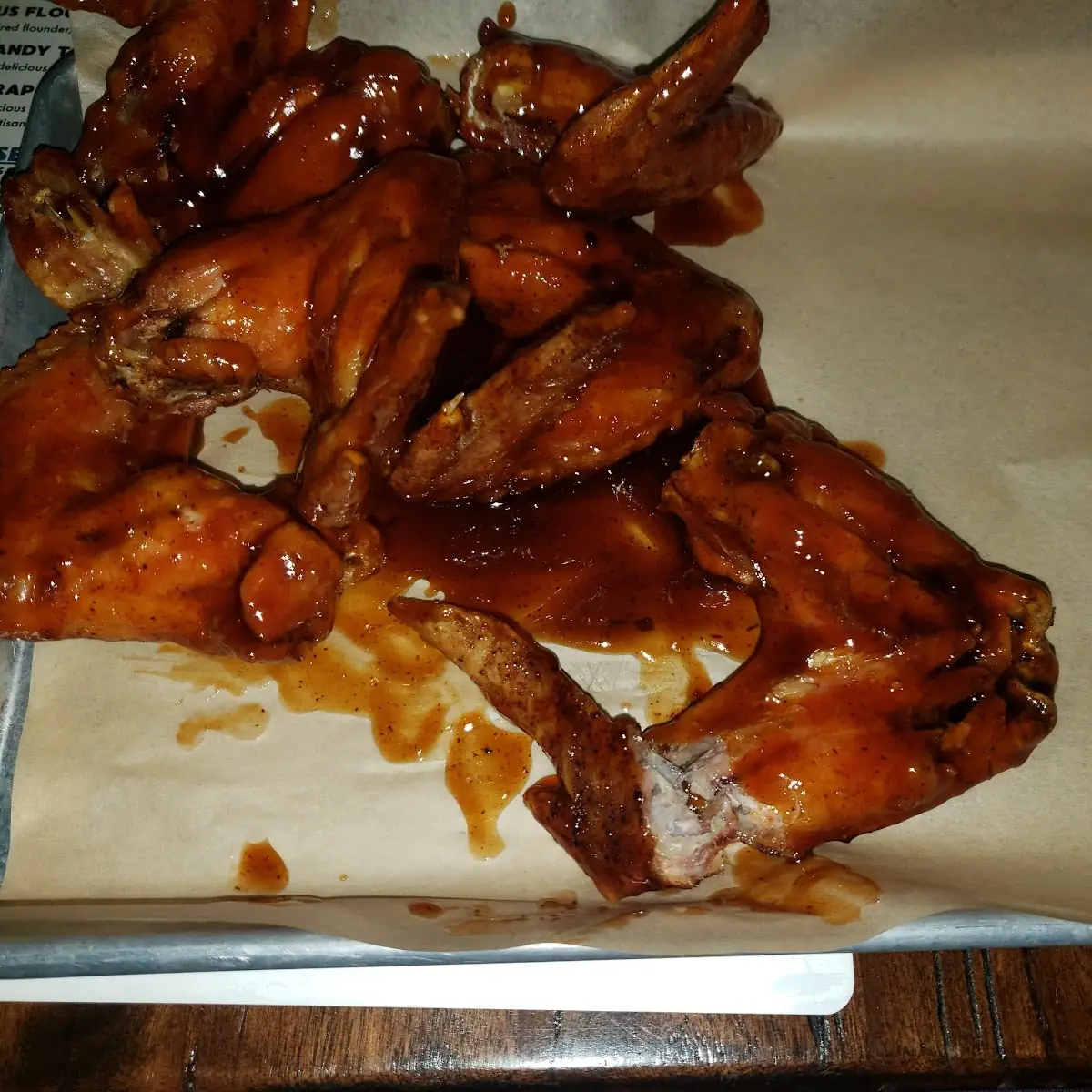 Whole Wings in Bourbon Sauce