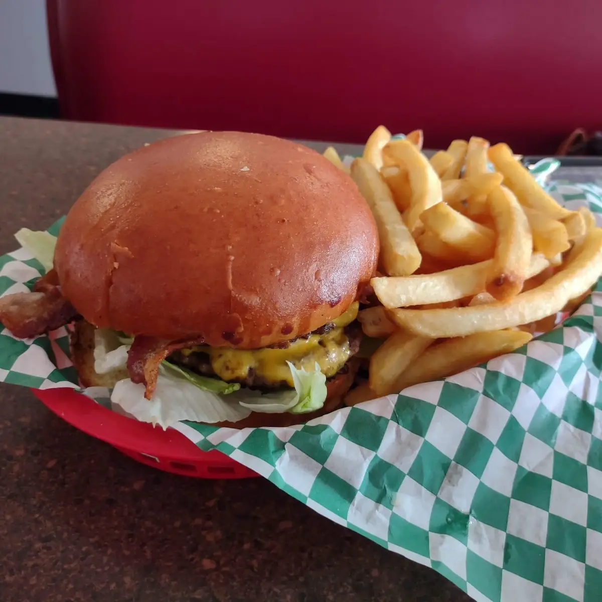 Bacon Cheeseburger and Fries