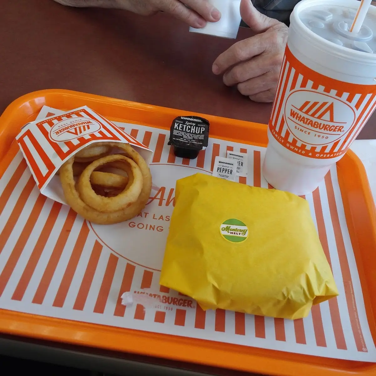 Whataburger Monterrey with Onion Rings