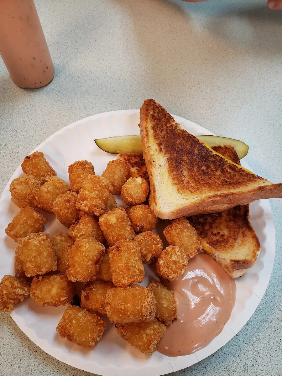 Grilled Cheese with Tater Tots