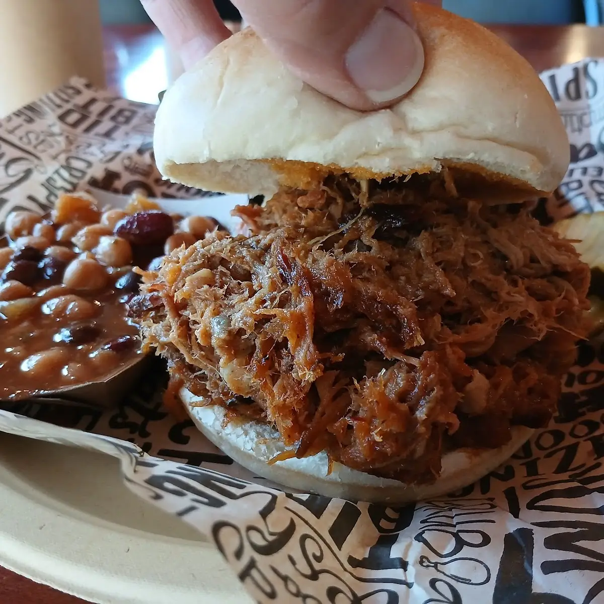 BBQ Platter with Baked Beans