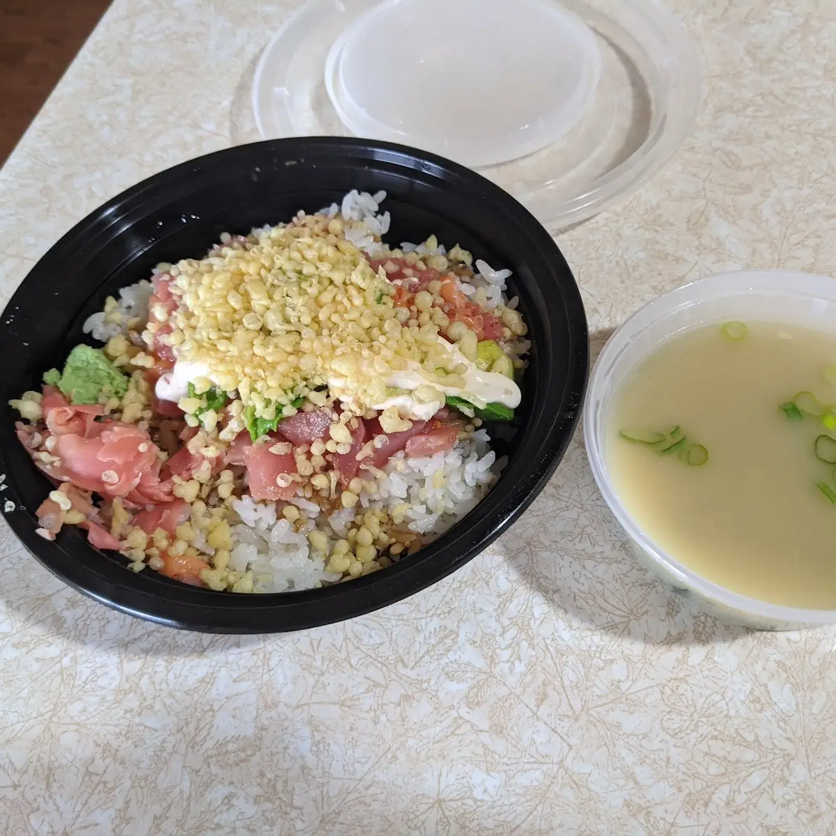 Sushi Bowl with Miso Soup Special