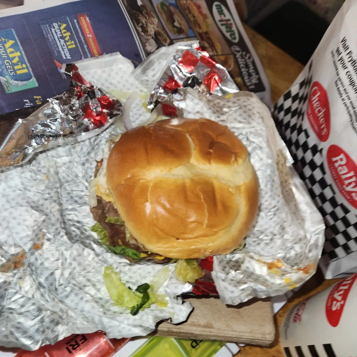 Three Burger Patty Bacon Burger