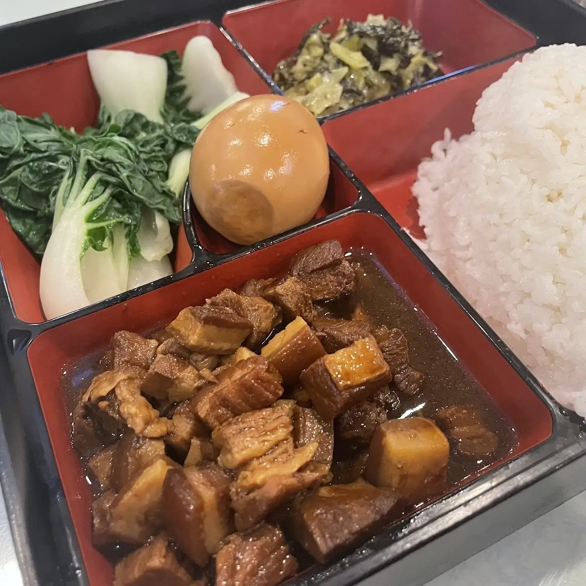Bento Box with Rice and Vegetables