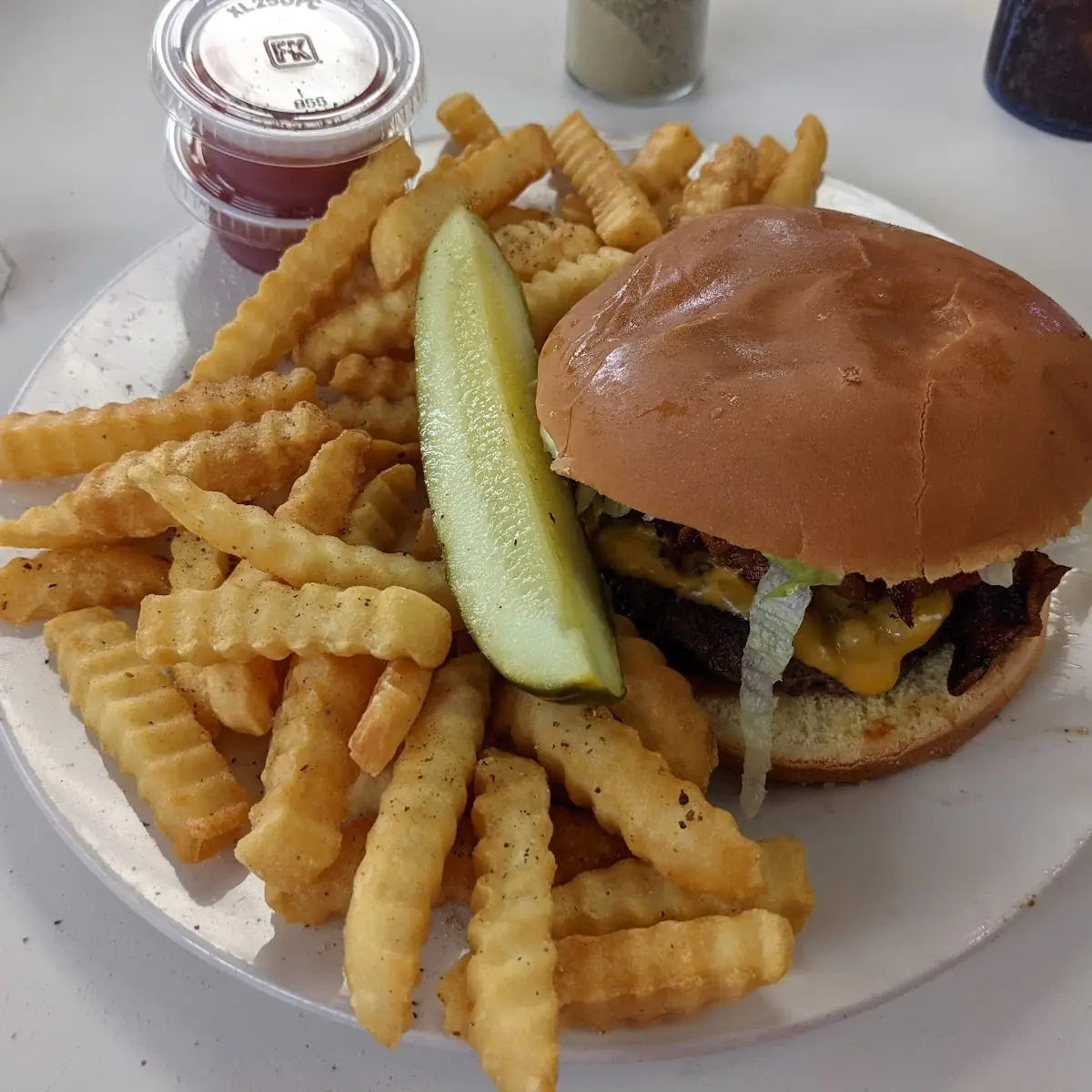 Bacon Cheeseburger and Fries