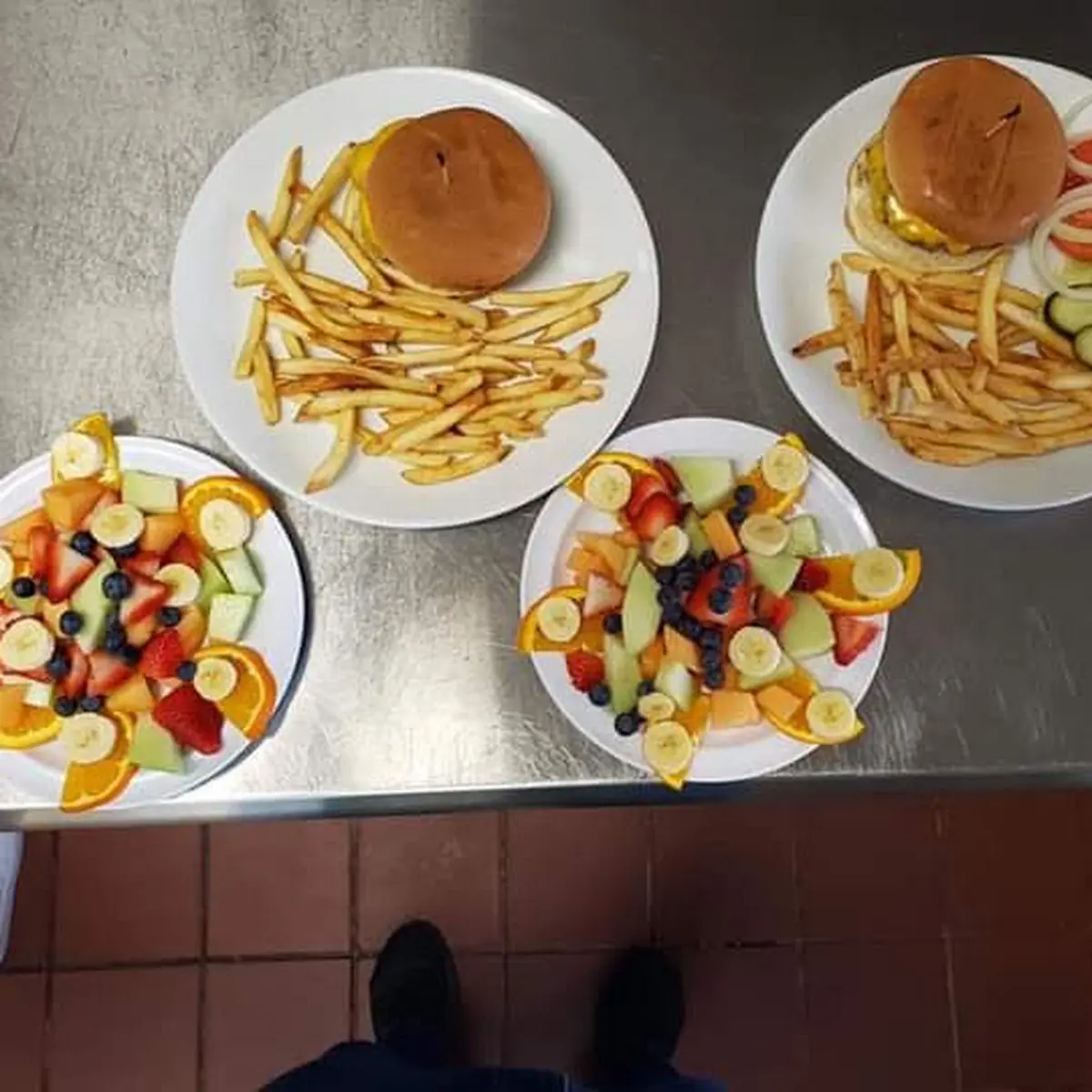Sandwiches with Fruit Cup
