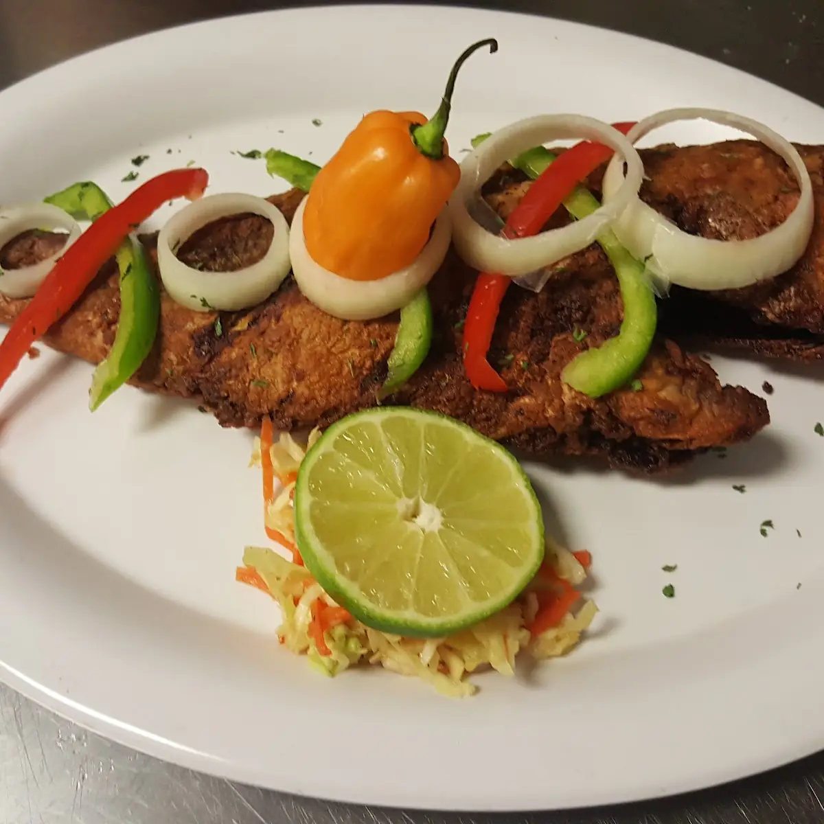 Red Snapper with Mac and Cheese