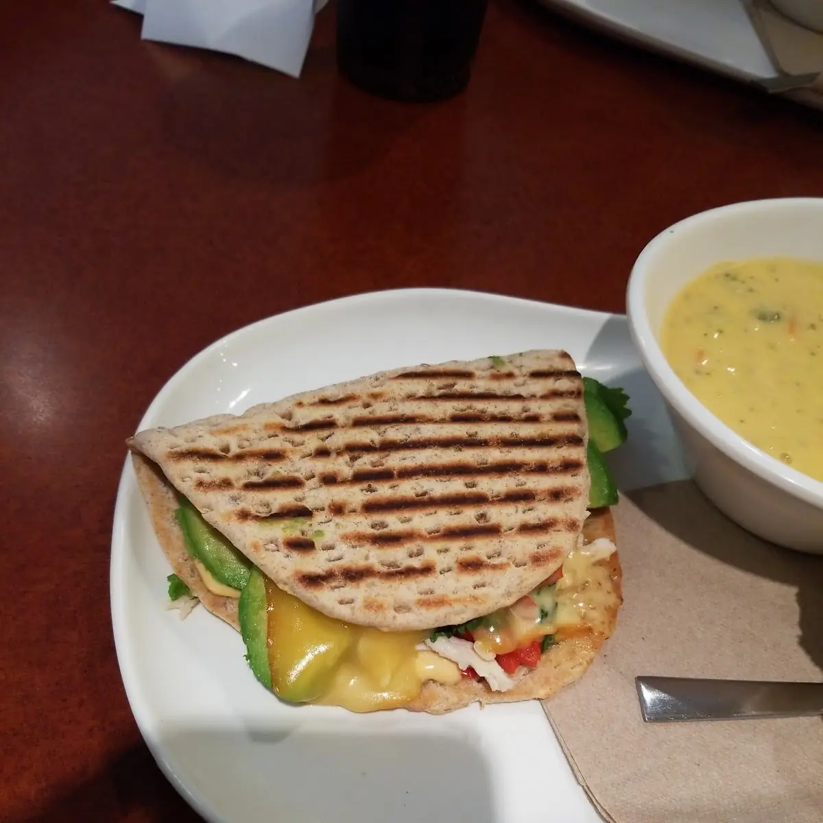 Chipotle Chicken Avocado Melt on Flatbread