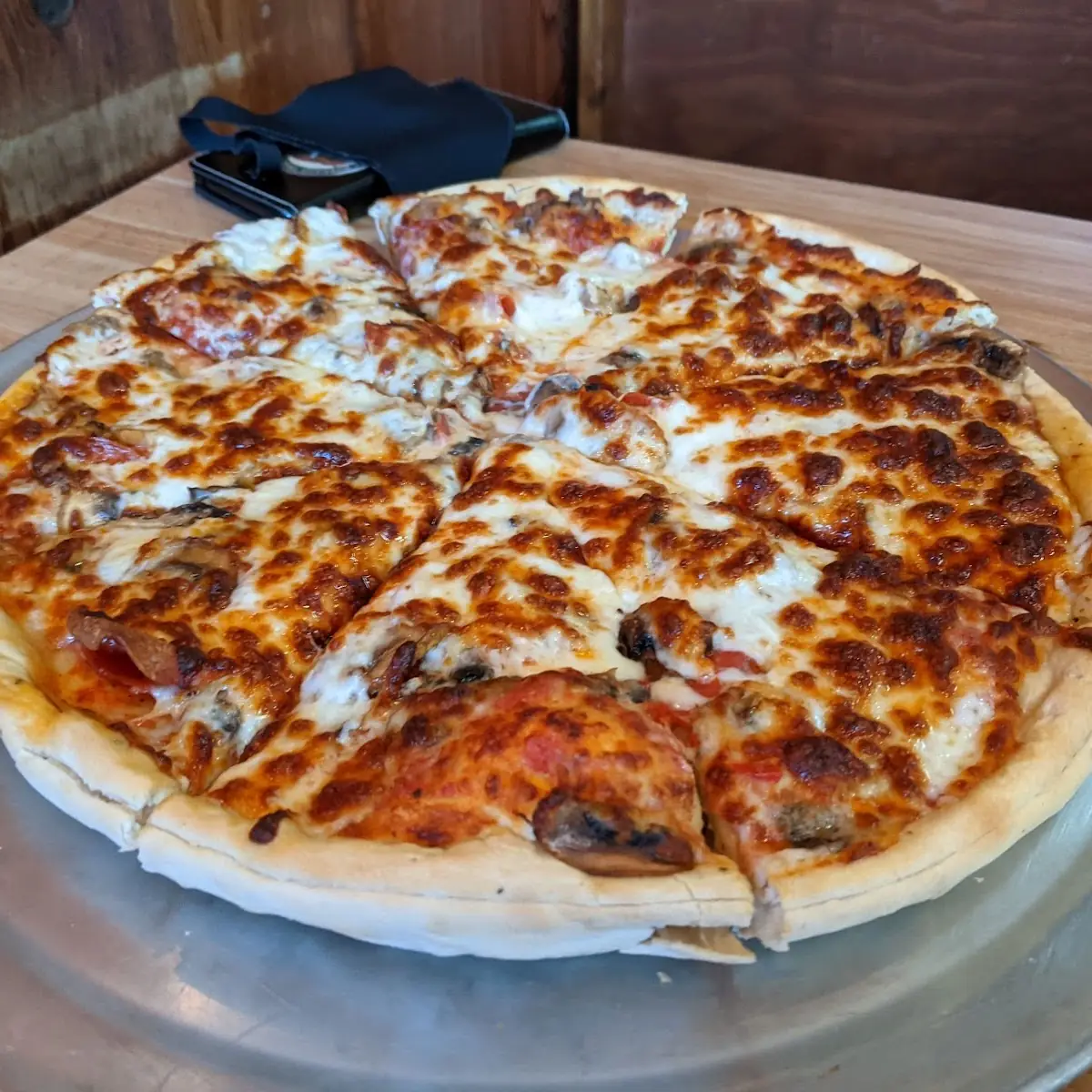 Medium Pepperoni Mushroom Extra Cheese Pizza