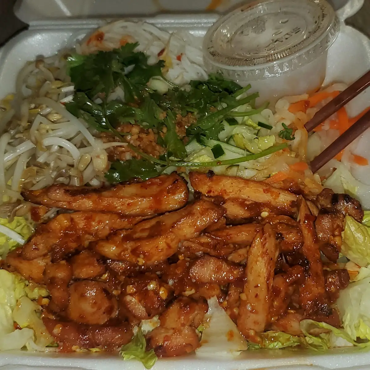 Spicy Chicken Vermicelli Bowl
