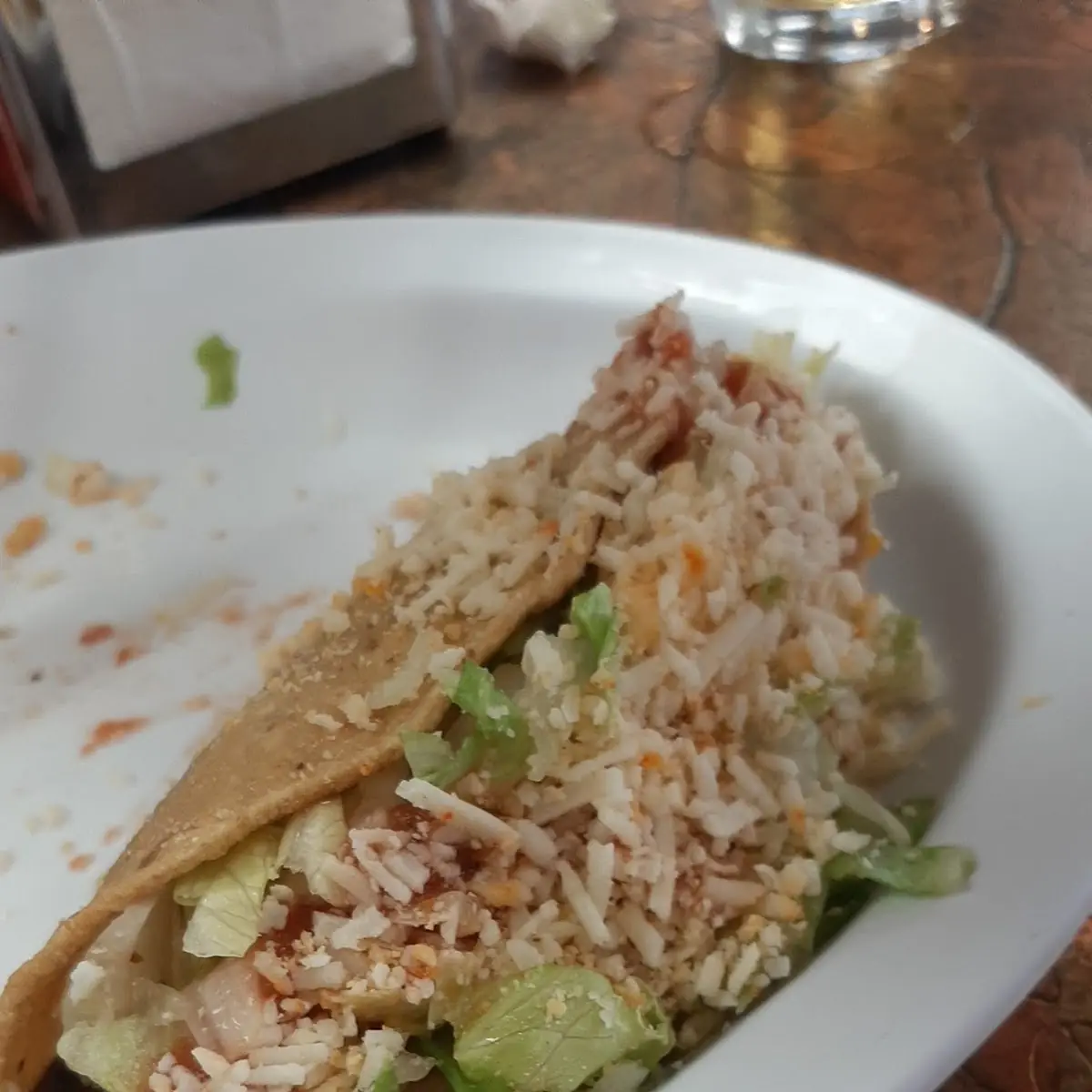 Two Shredded Beef Taco Combination Plate