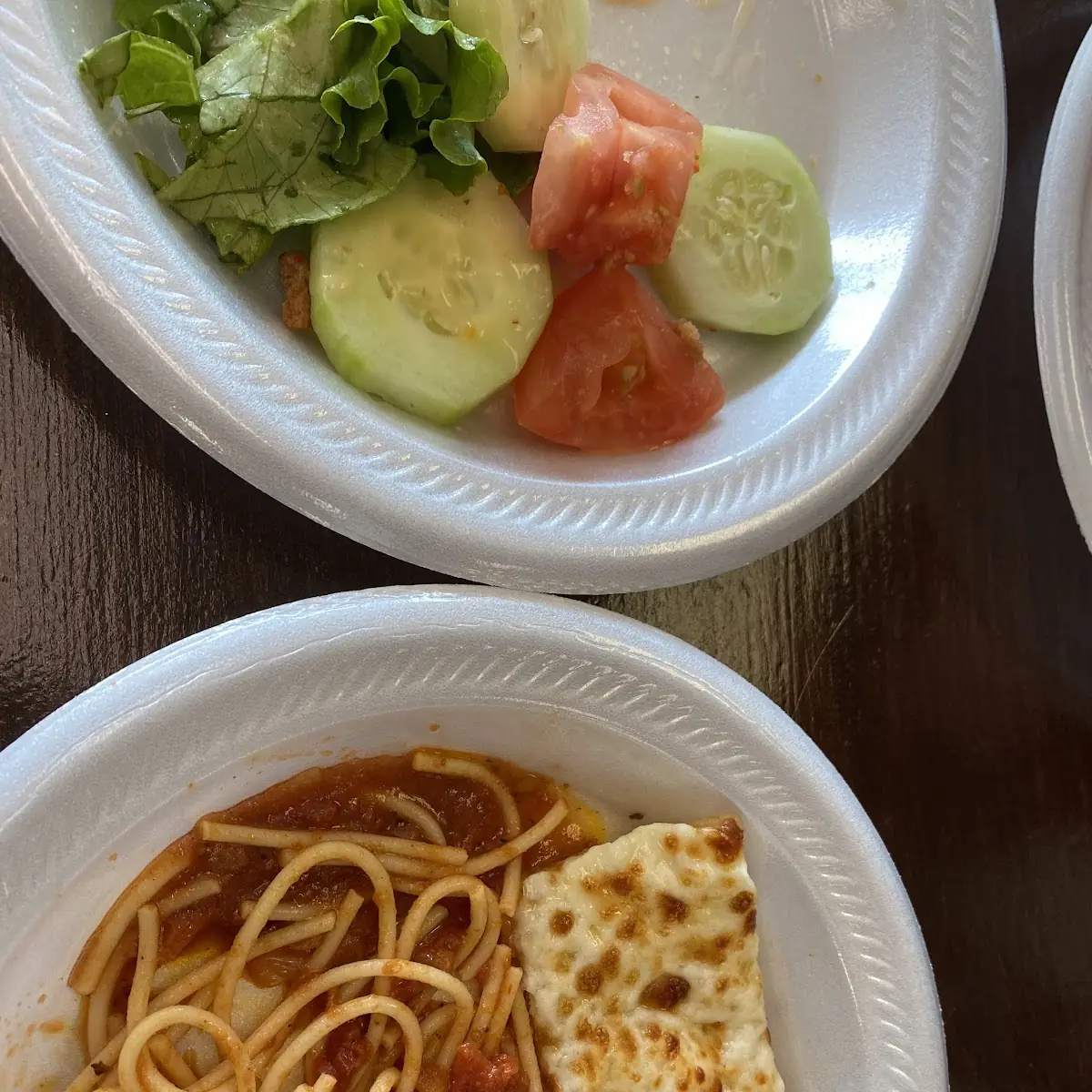 Spaghetti and Salad