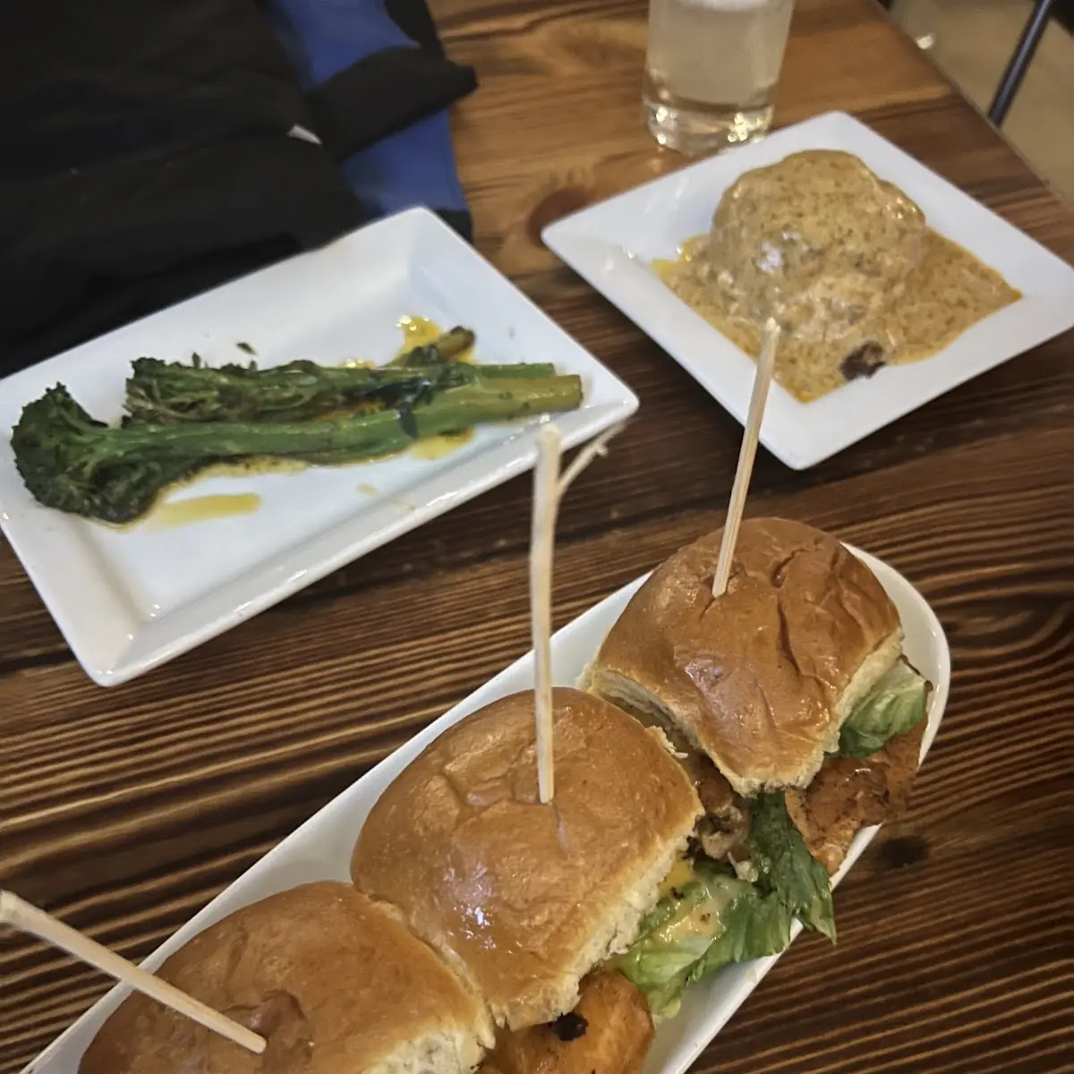 Salmon Sliders and Crab Cakes