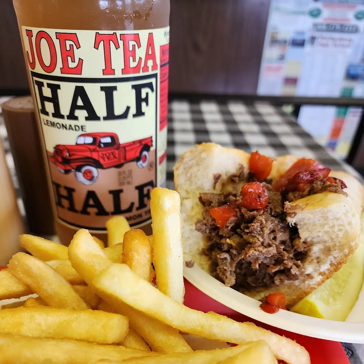 Cheese Steak & FF with Tea
