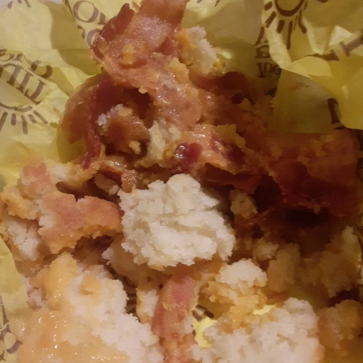 Bacon Biscuit w Cheese Sauce
