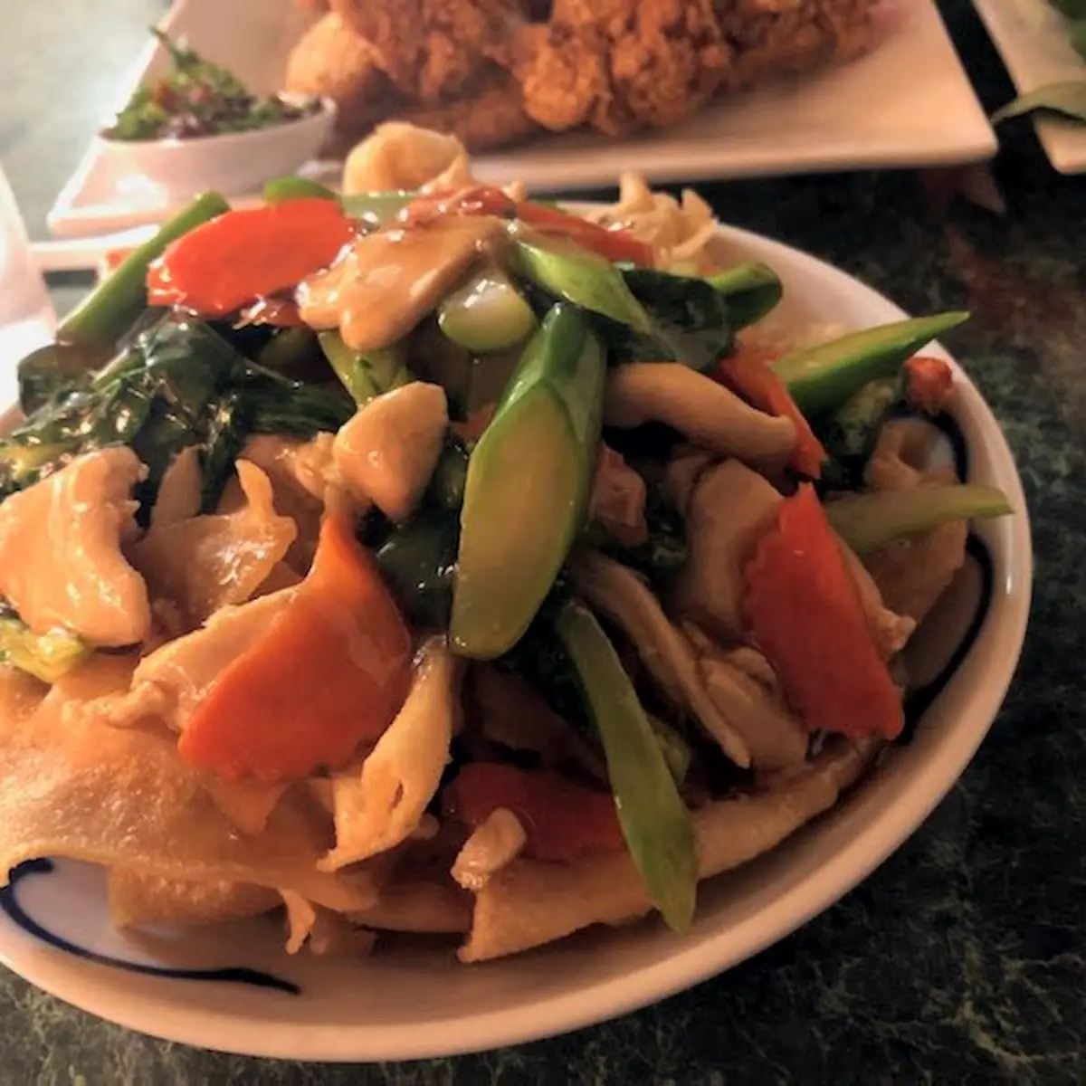 Crispy Pan Fried Noodles with Chicken