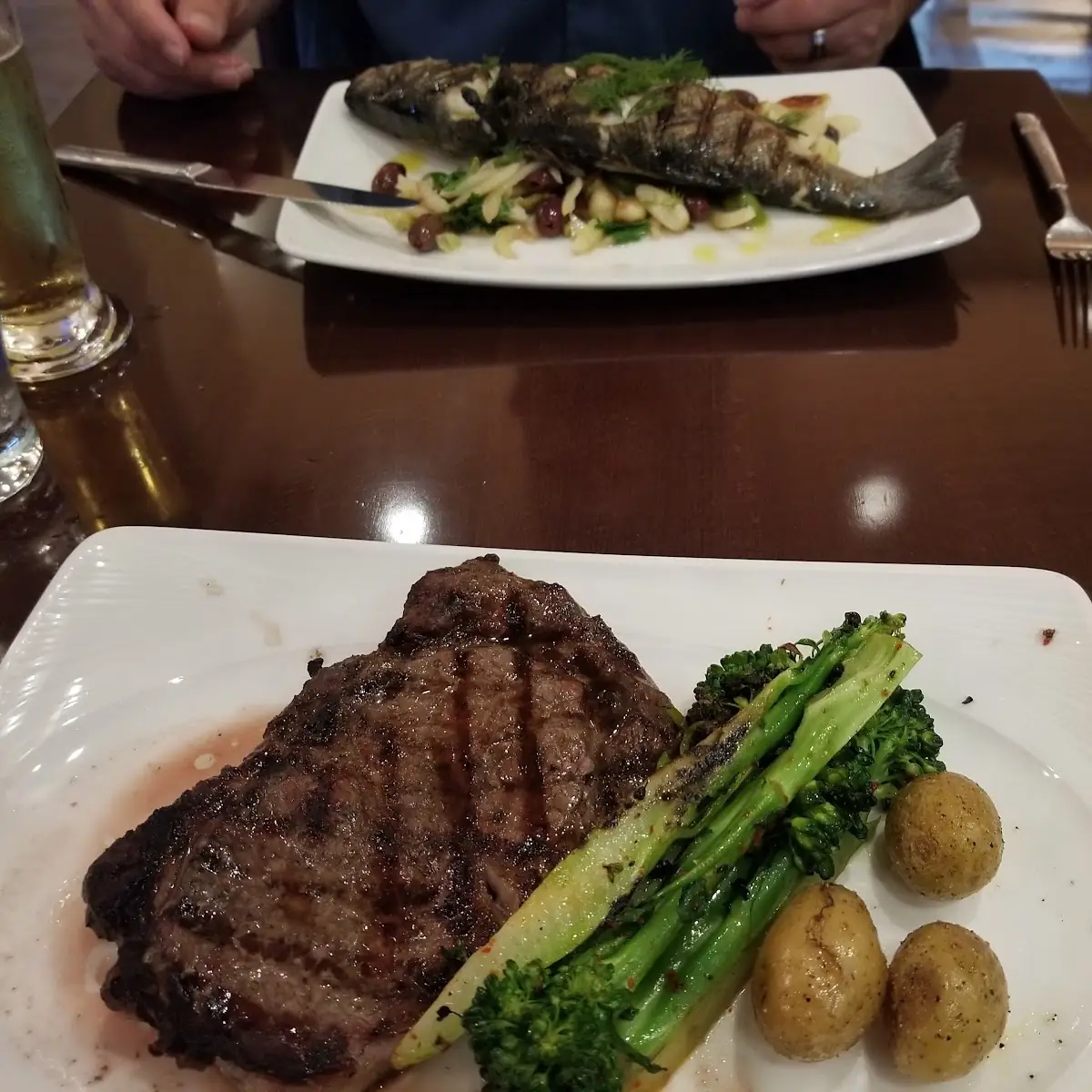 12oz Rib Eye with Broccolini and Potatoes