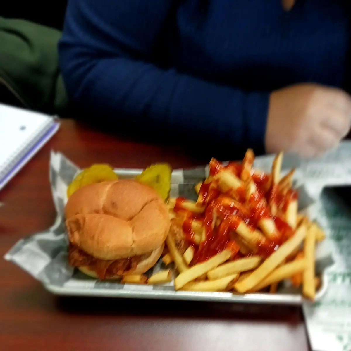 BBQ Pork Sandwich and Fries