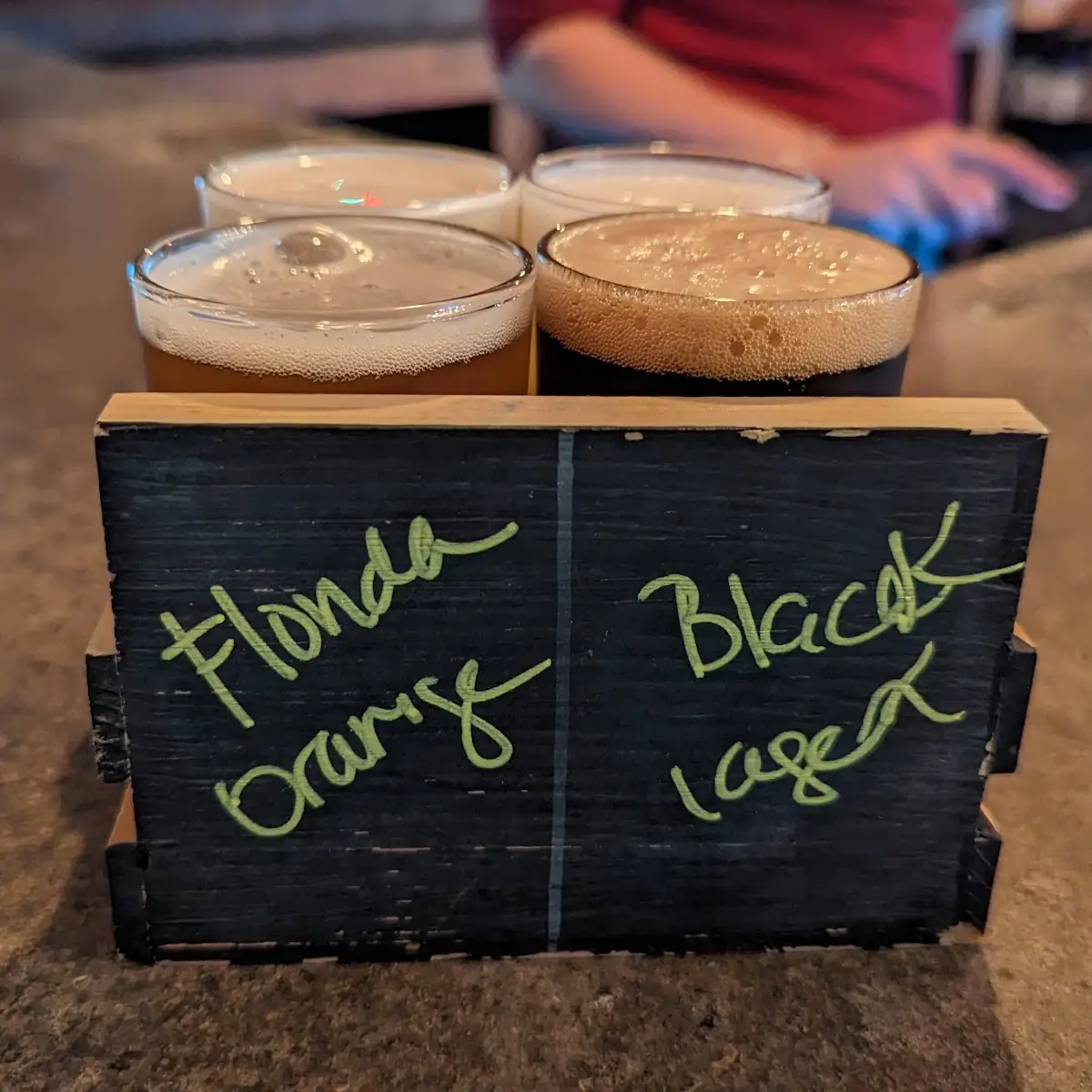Craft Beer and Cider Tasting Flight