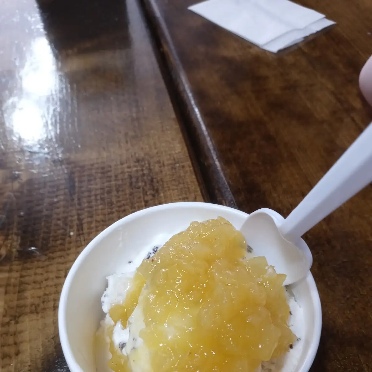 Chocolate Covered Toasted Coconut with Pineapple Sauce