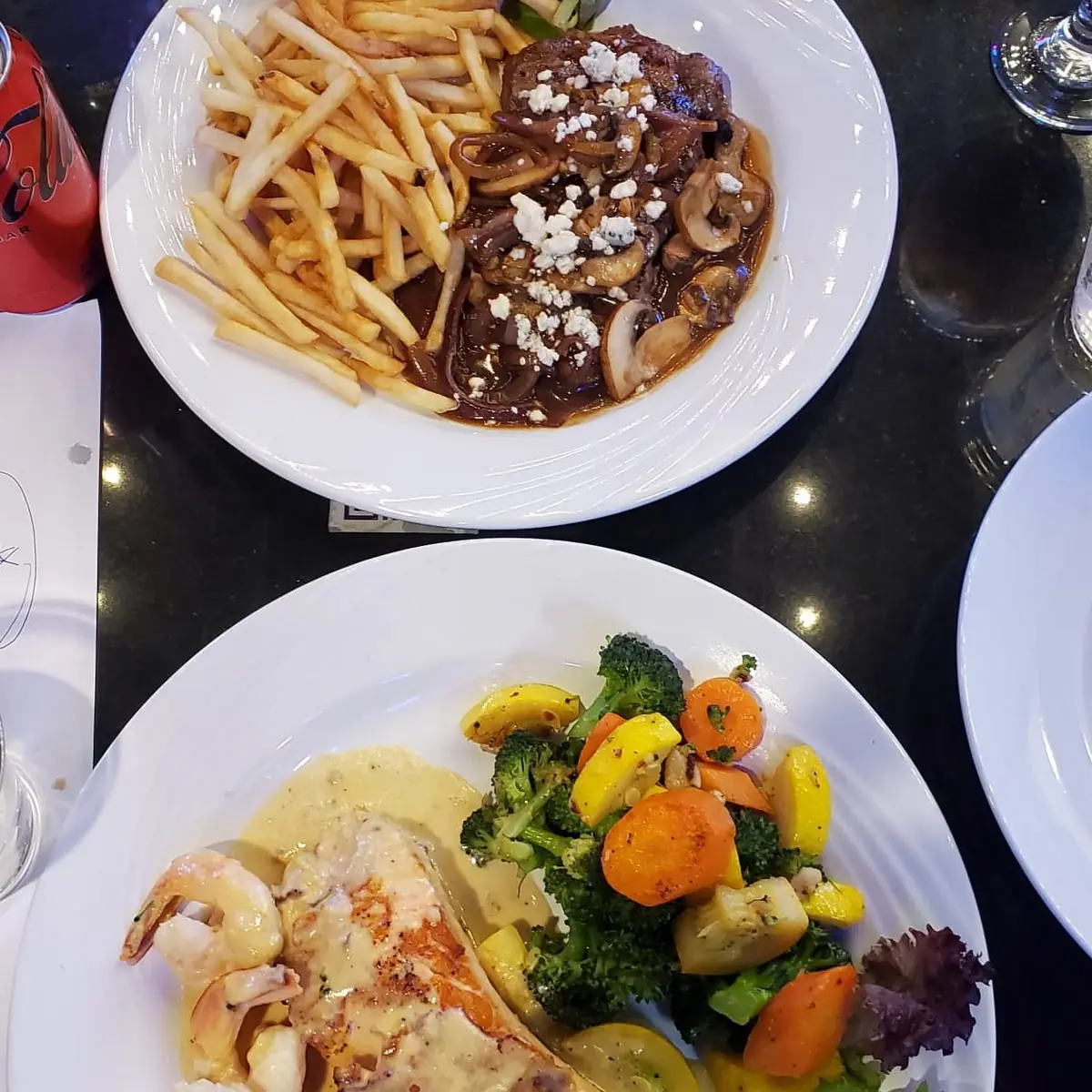 Steak and Salmon