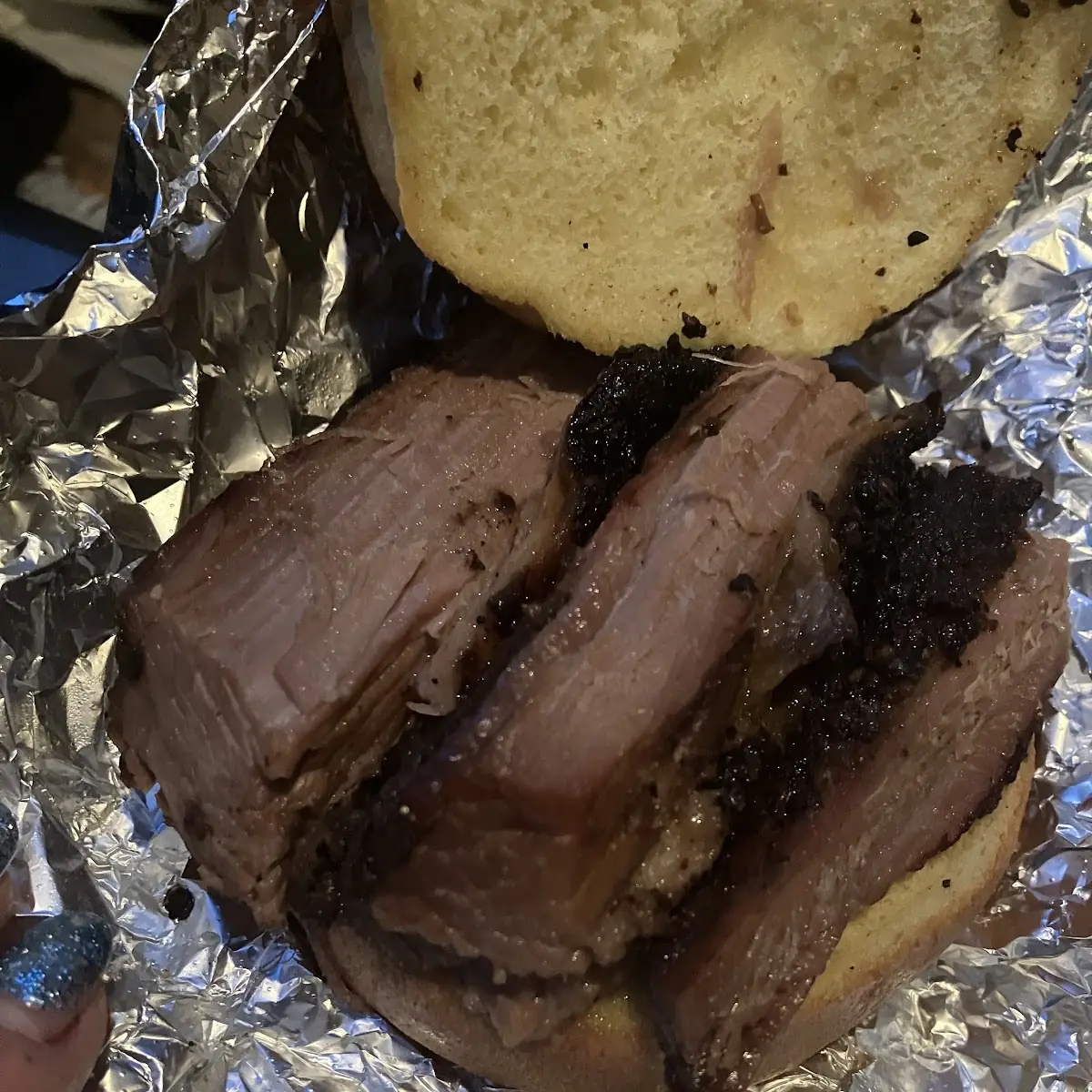 Sliced Brisket Sandwich