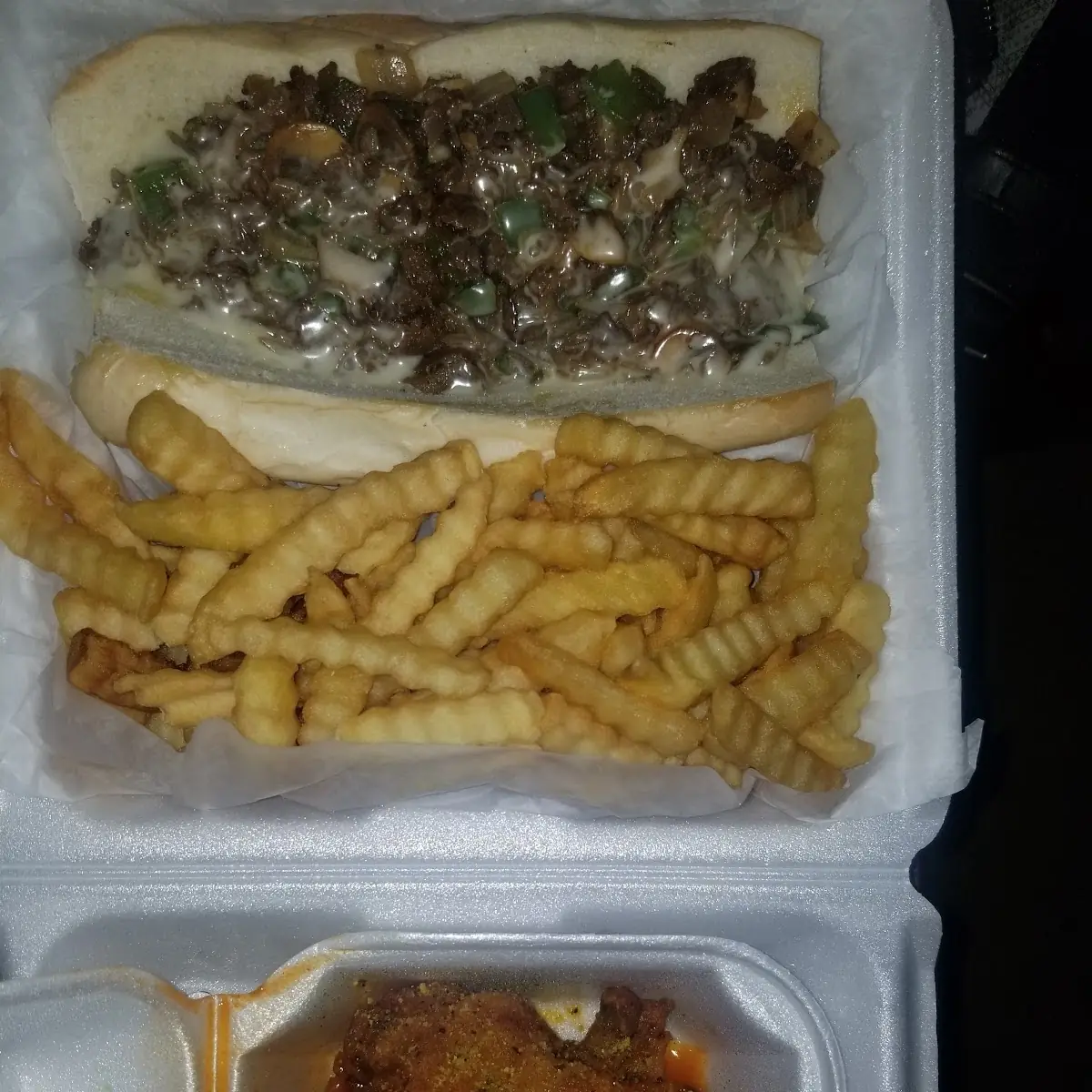 Philly Cheesesteak Sub with Mild Lemon Pepper Wings