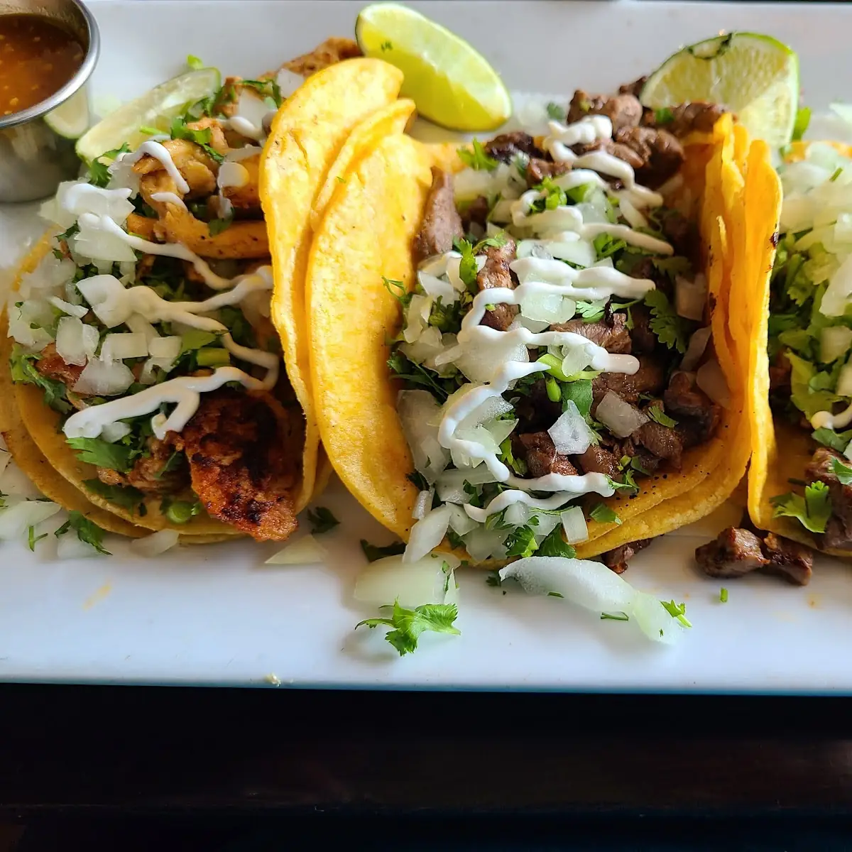 Chicharron Asada Lengua Street Tacos