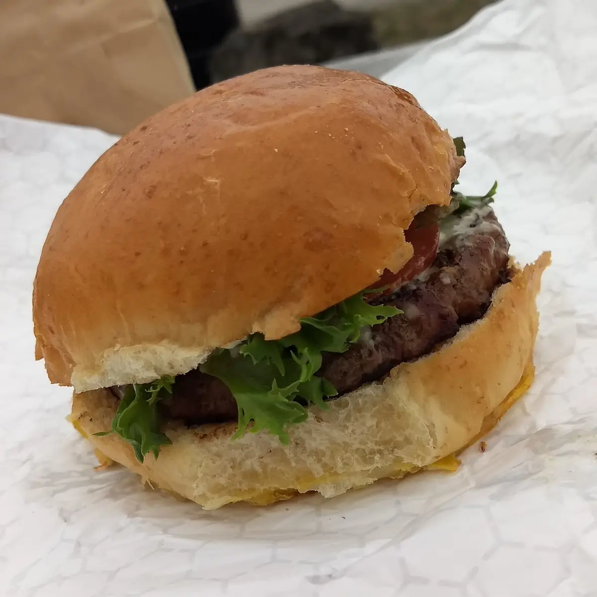 Black and Blue Cheese Burger