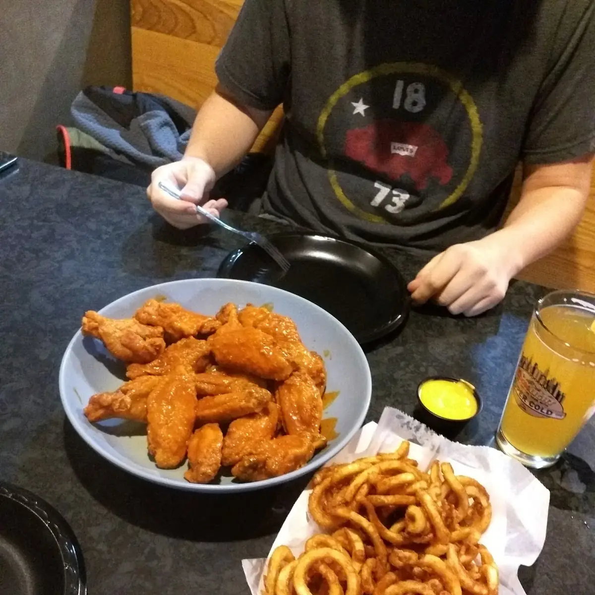 Seasoned Curly Fries with Cheese